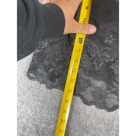 Victorias Secret Top Womens Large Black Floral Lace Sheer Cami Teddy Underwired - Picture 5 of 8